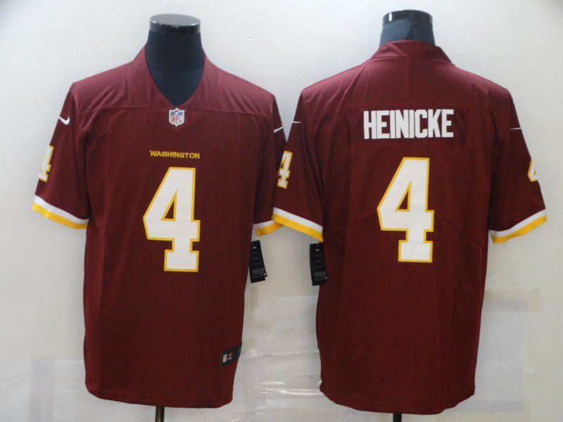 Men Washington Redskins #4 Heinicke Red Nike Vapor Untouchable Limited NFL Jersey